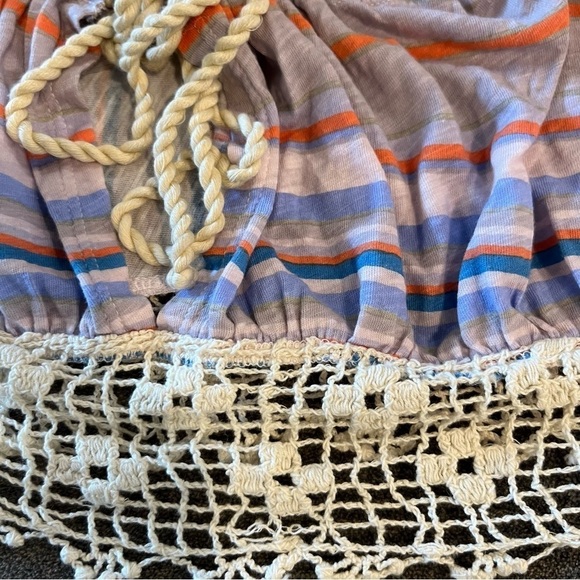 Free People Aruba Striped Crochet Crop Top Large - Picture 6 of 12